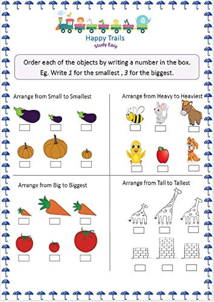 maths worksheet for kg