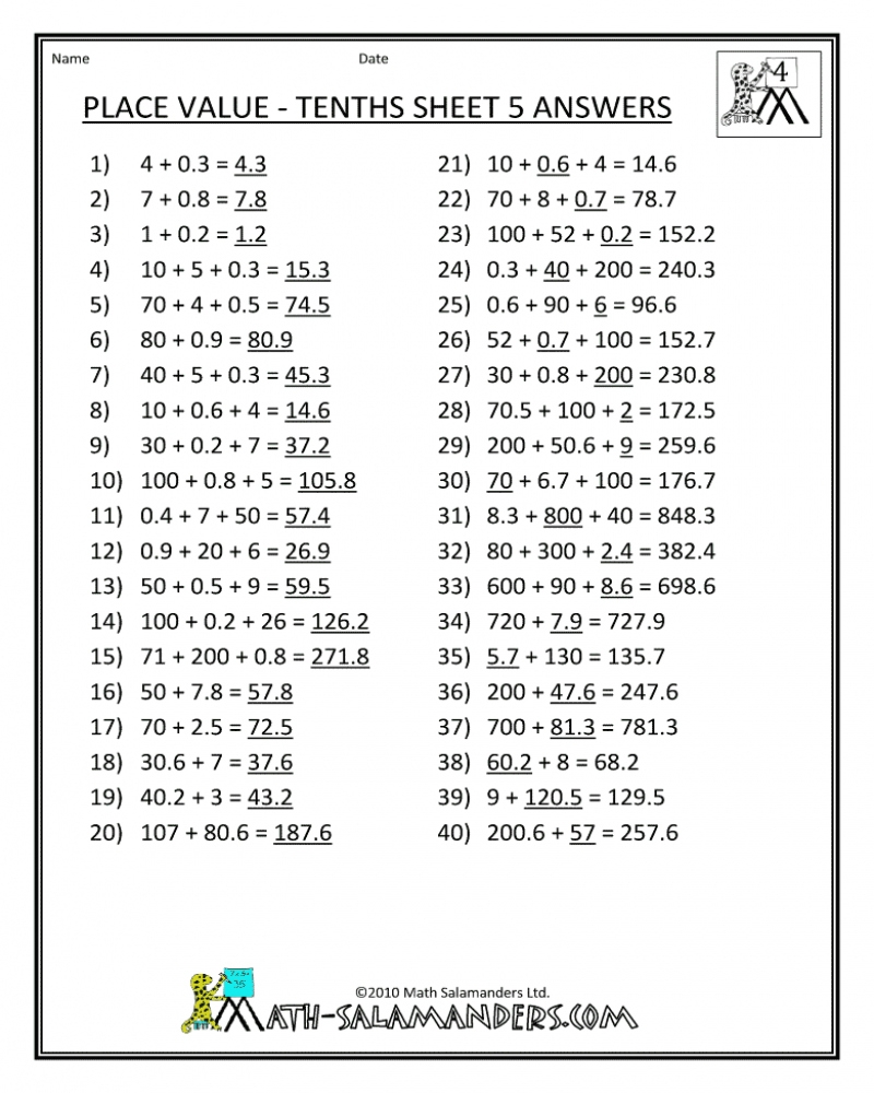 7th grade math printable worksheets