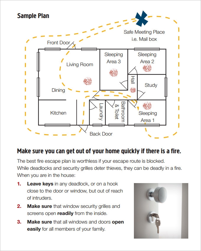 8 Home Evacuation Plan Templates MS Word PDF