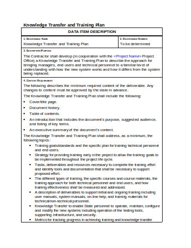 9 Knowledge Transfer Plan Templates In PDF MS Word