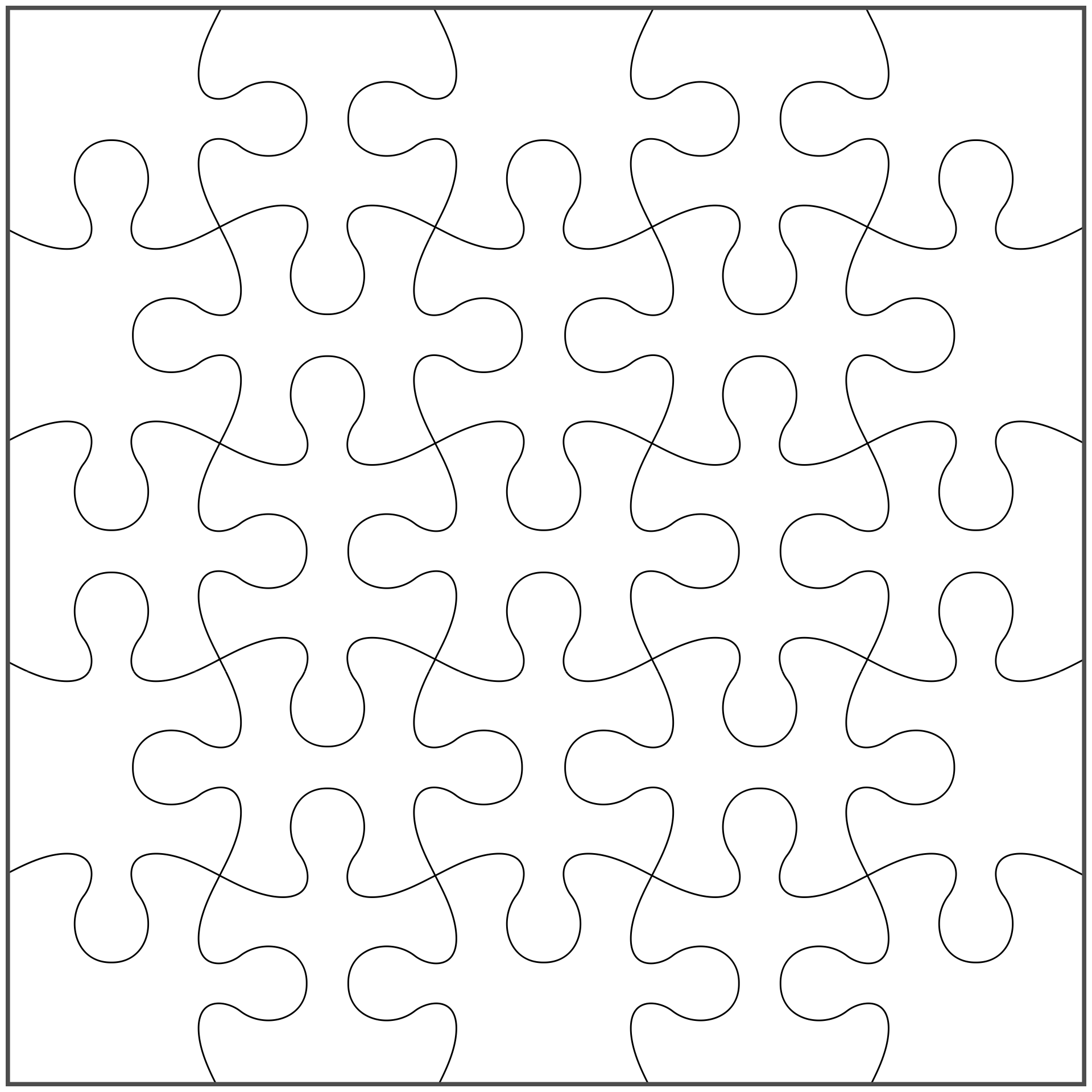 6 piece puzzle template printable
