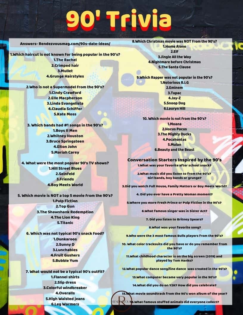 90 39 s Trivia Conversation Starters Download