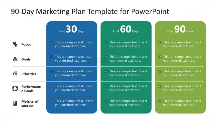 90 day Marketing Plan PowerPoint Template SlideModel