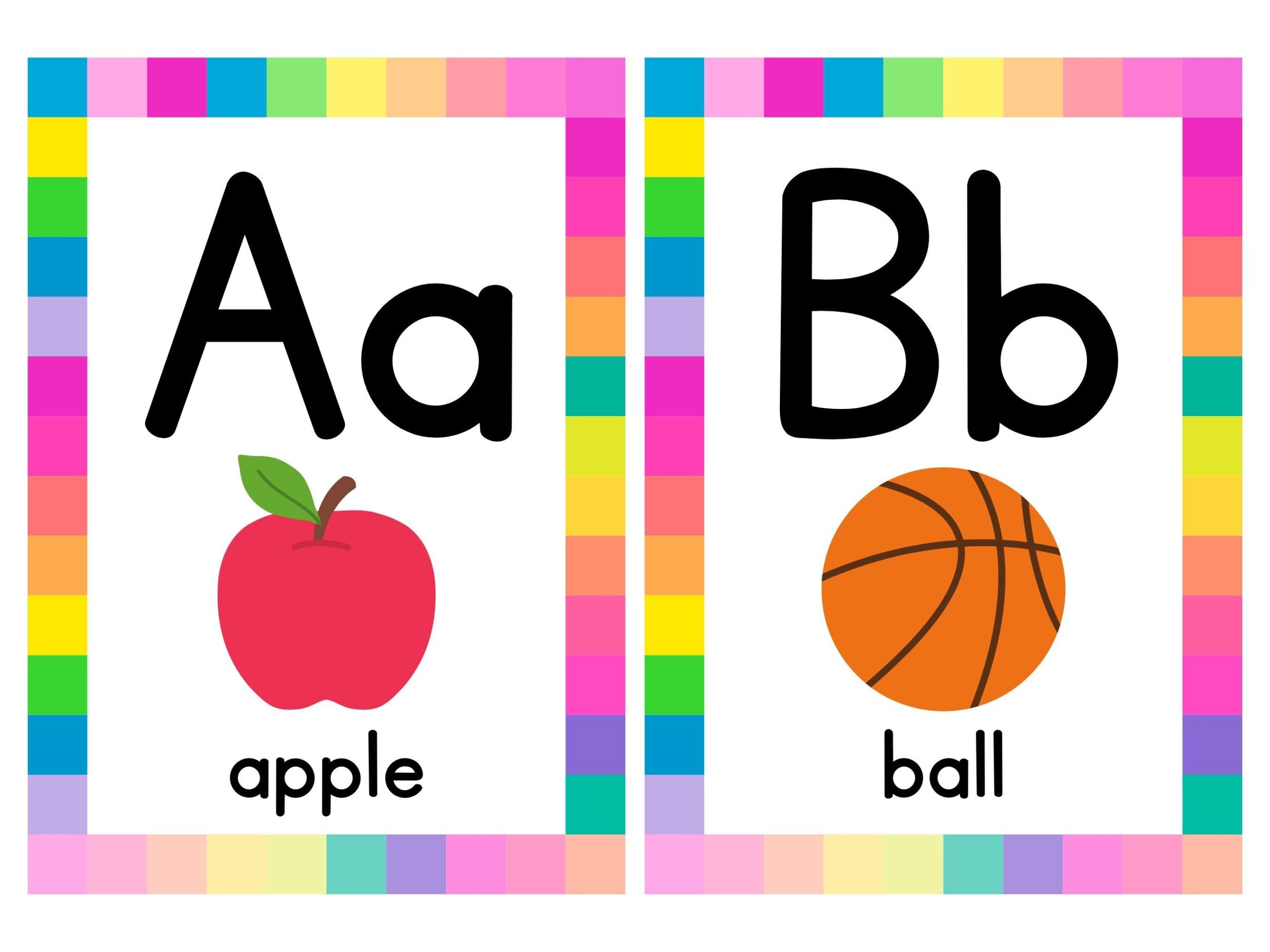 A Z Flash Cards Alphabet Flash Cards Digital Download Instant