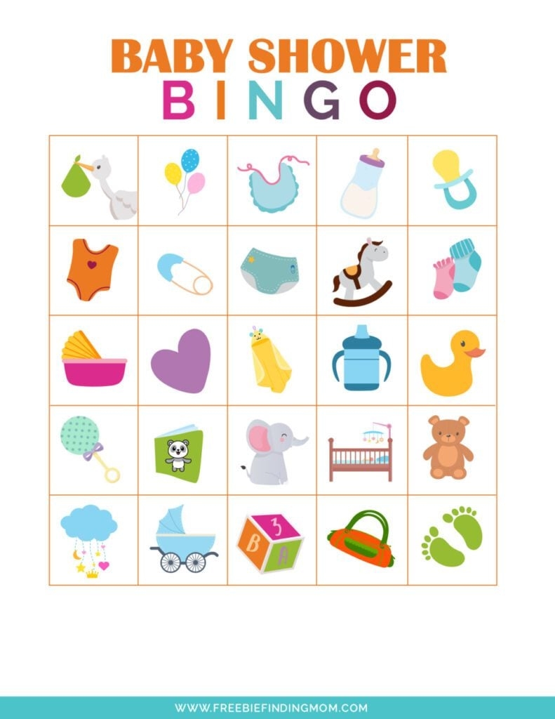 free printable baby shower bingo games