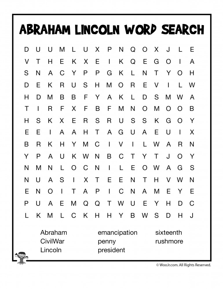 Abraham Lincoln Printables Woo Jr Kids Activities Children 39 s 