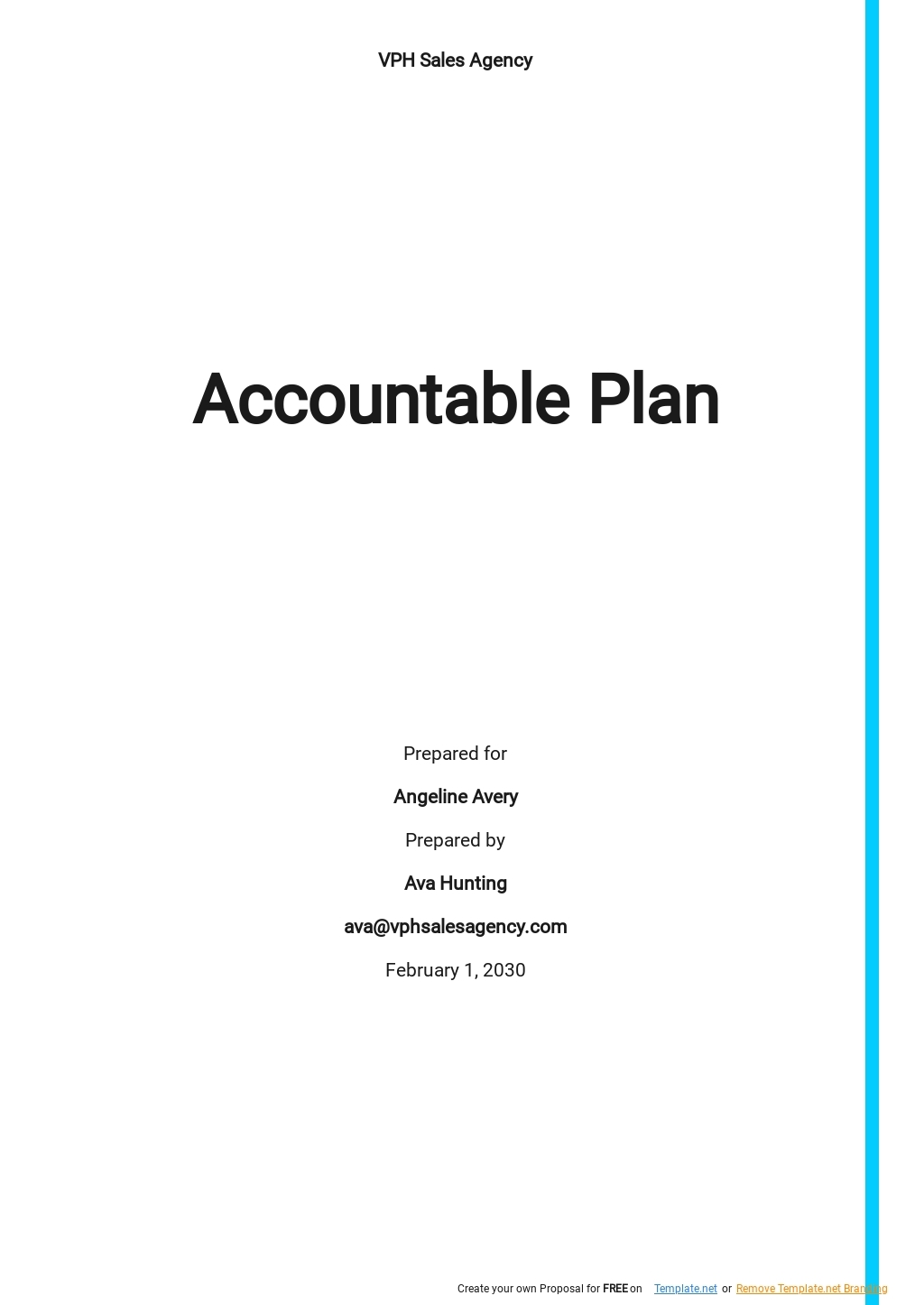 Accountable Plan Template Google Docs Word Apple Pages PDF 