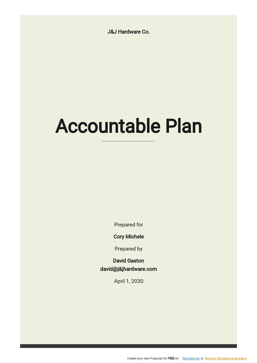 s corp accountable plan template