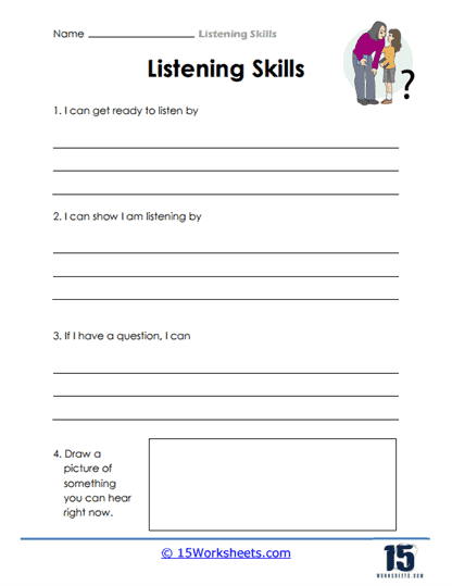 free printable active listening worksheet