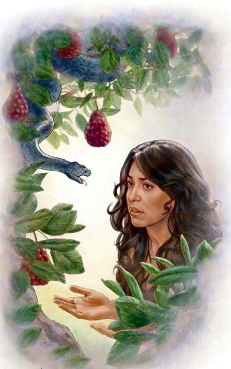 picture of adam and eve eating the fruit