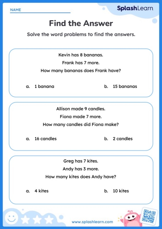 math worksheet with answers