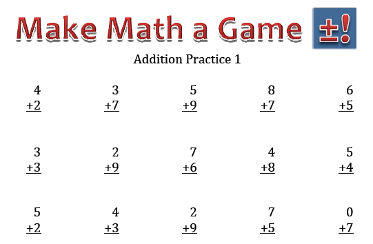 Addition Practice Worksheets Worksheets Library