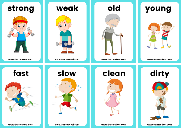 Adjective Flashcards Printable Printable Word Searches