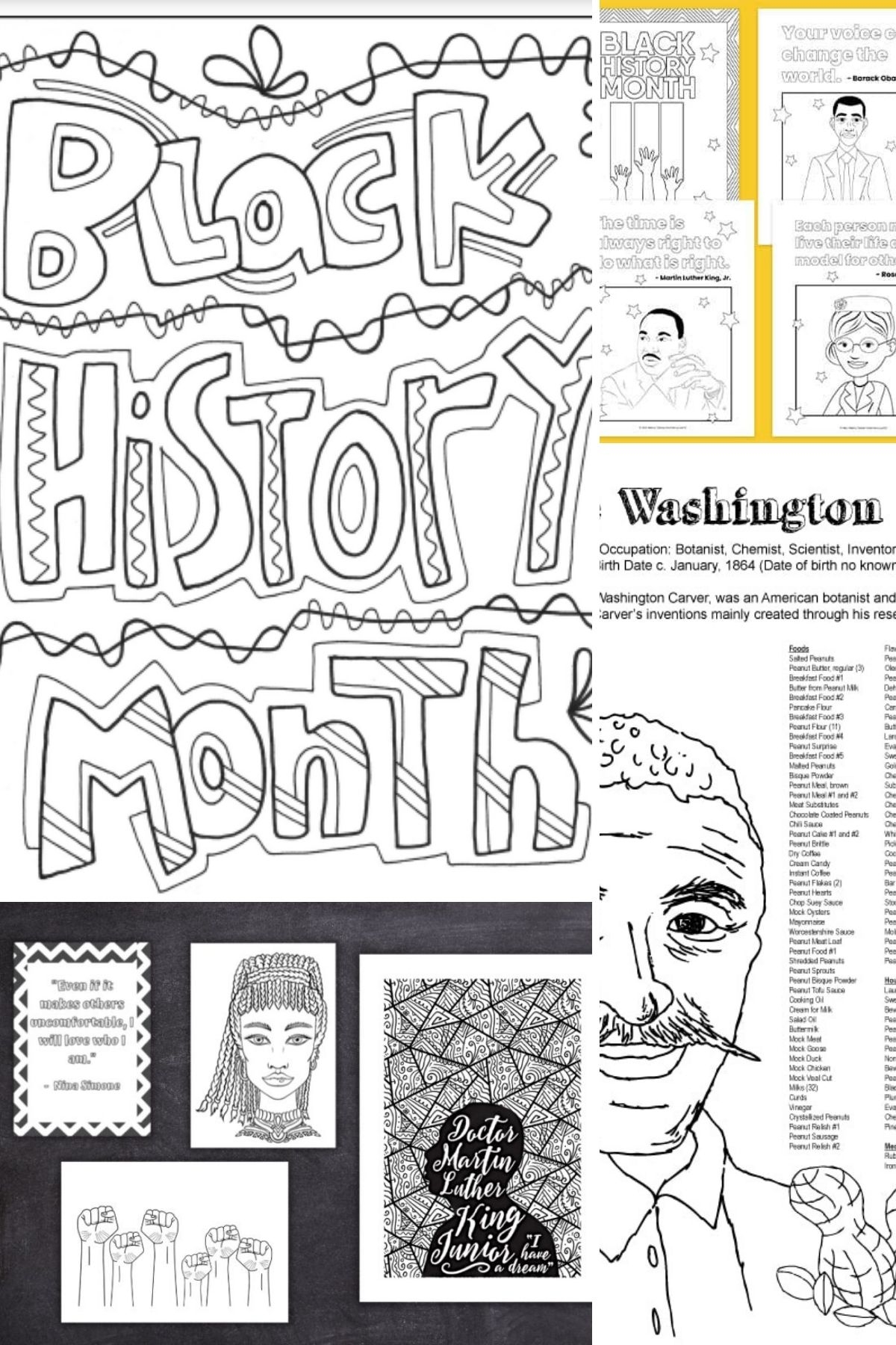 African American Black History Month Printable Activities