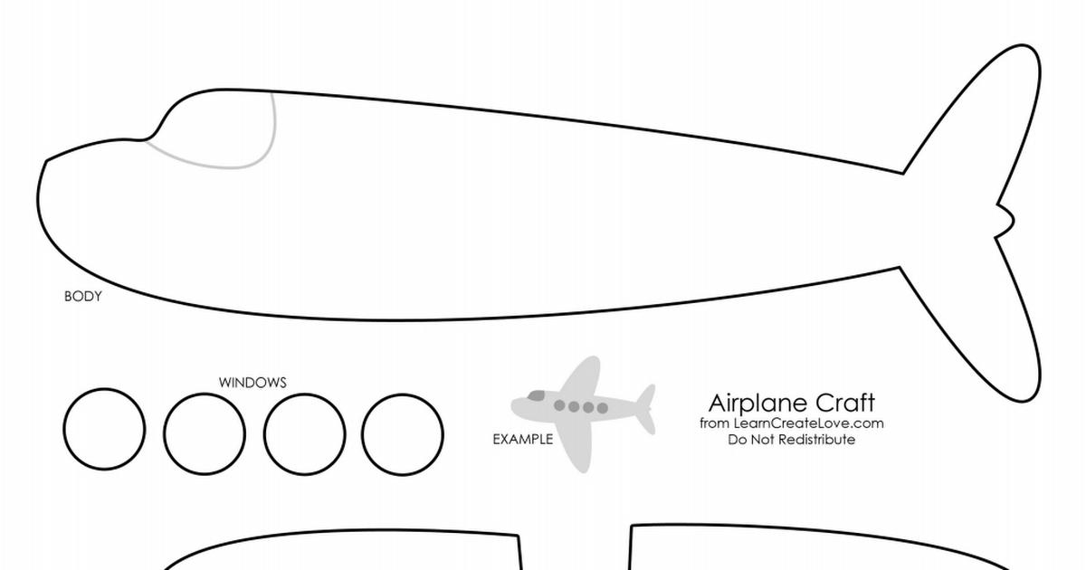 plane cut out template