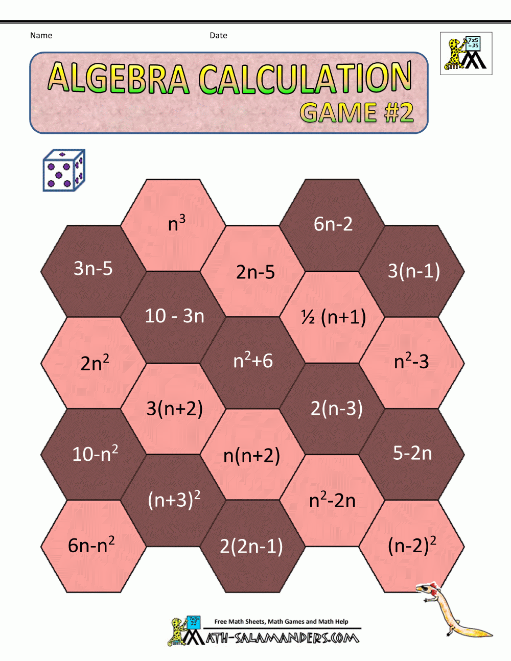 Algebra Math Games