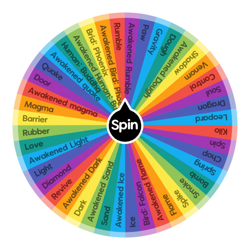 All Blox Fruits Awakenings Spin The Wheel App