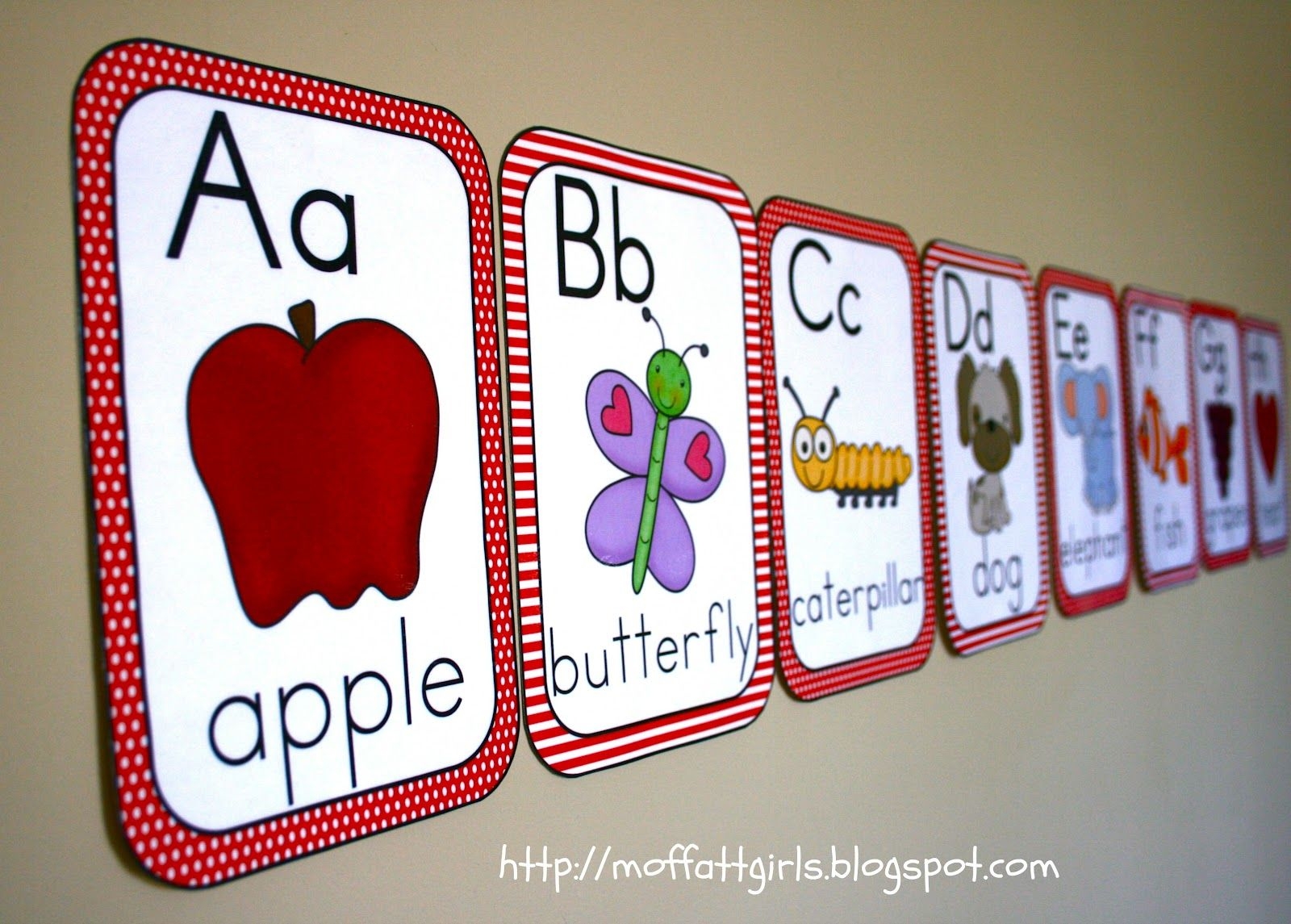 free printable alphabet picture cards