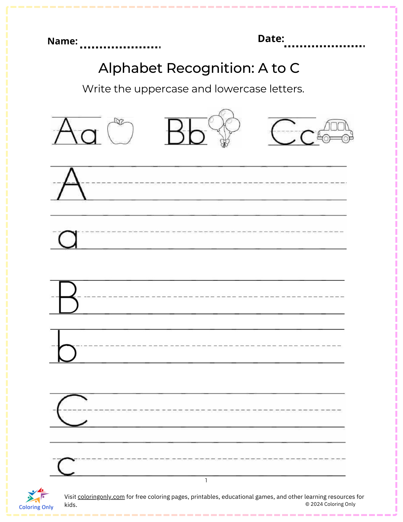 free printable alphabet recognition games
