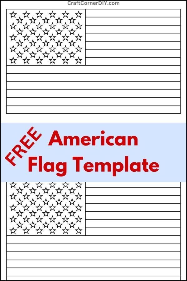 American Flag Template Free Printable Coloring Page For Memorial Day