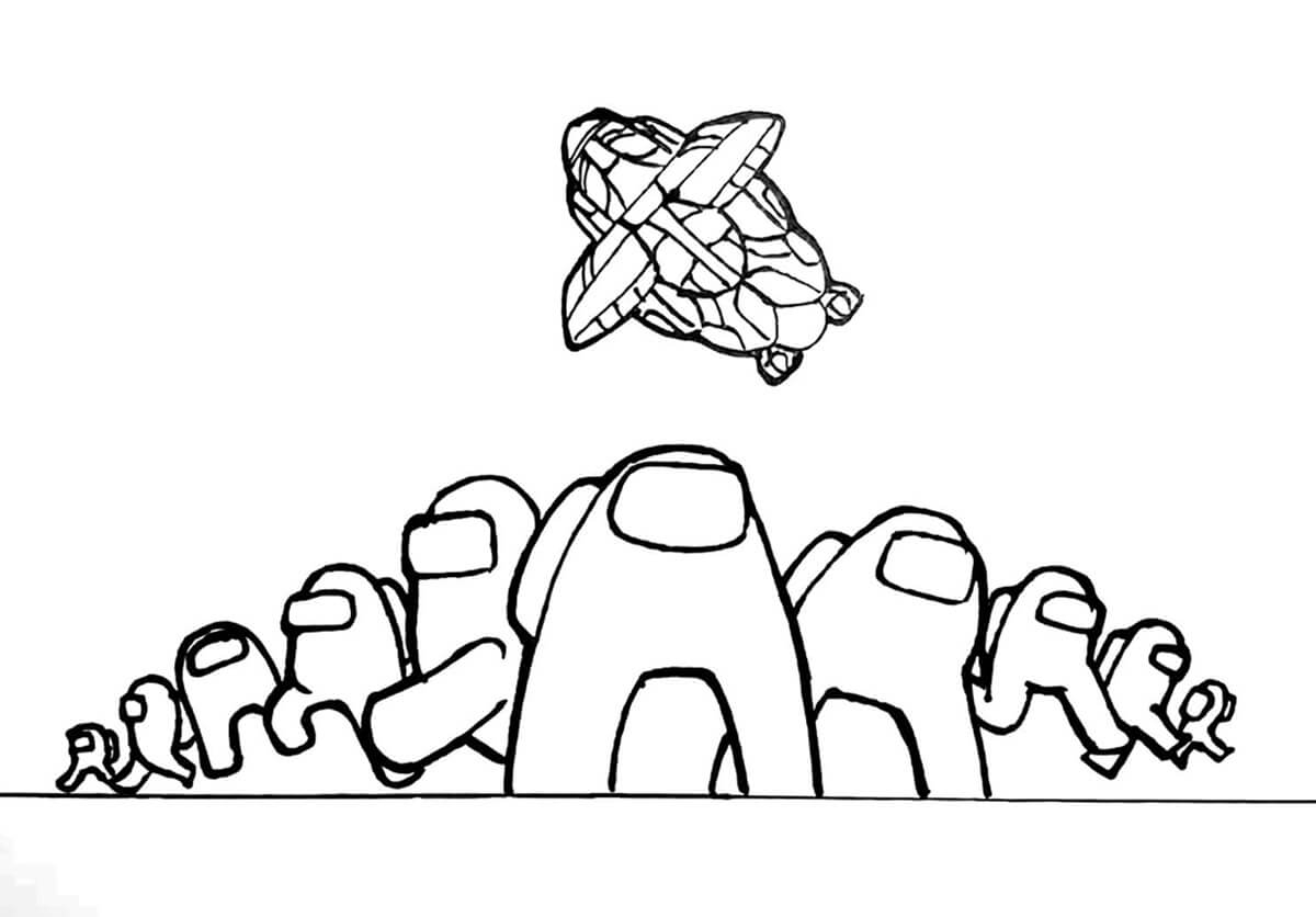 Among Us Game Coloring Page Free Printable Coloring Pages For Kids