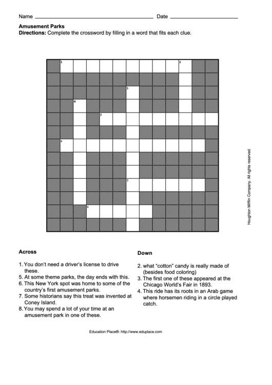 cross word puzzle template
