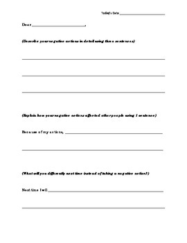 Apology Note Template typable PDF By Ria Ferich TpT