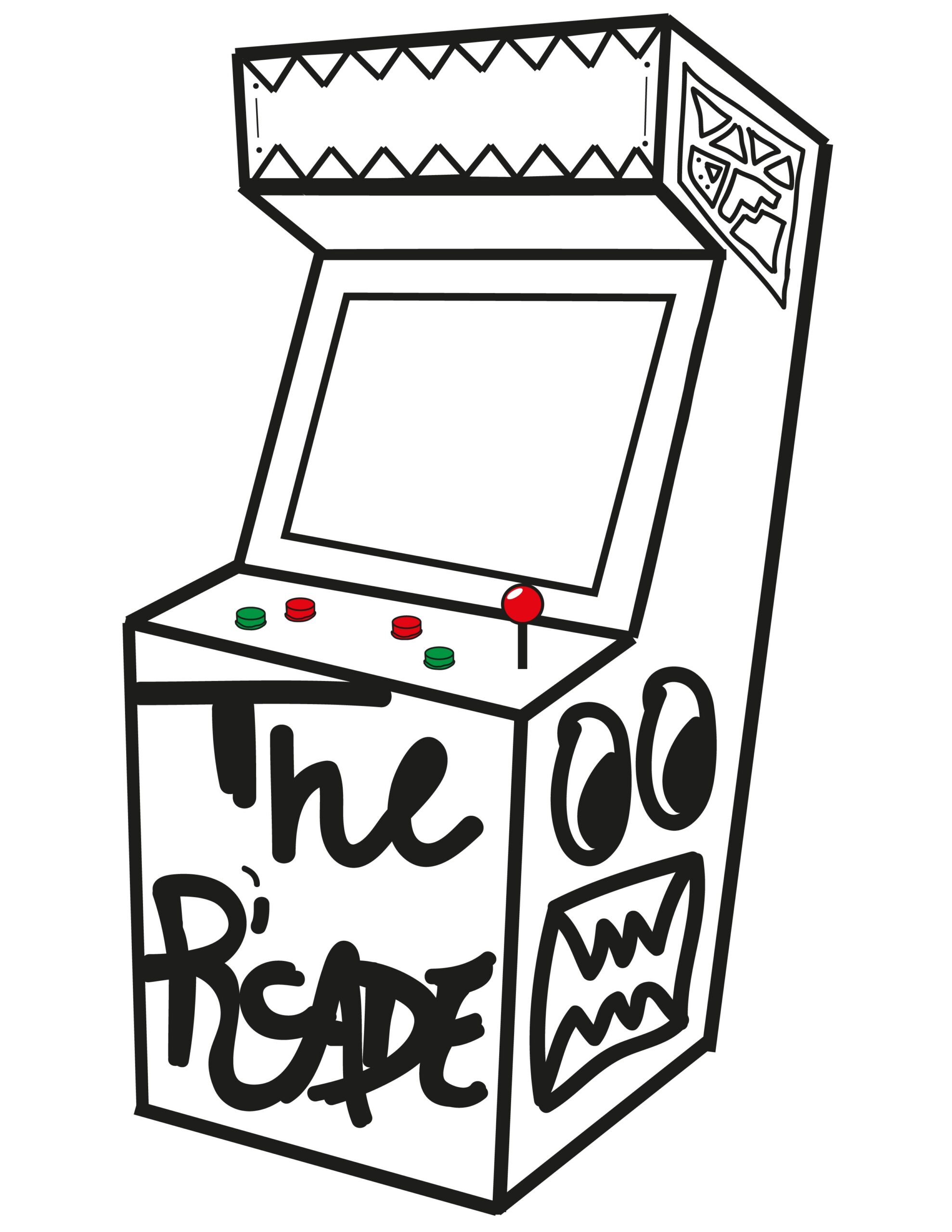 free printable arcade game drawings