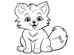 Arctic Fox Printable Coloring Sheet Coloring Page