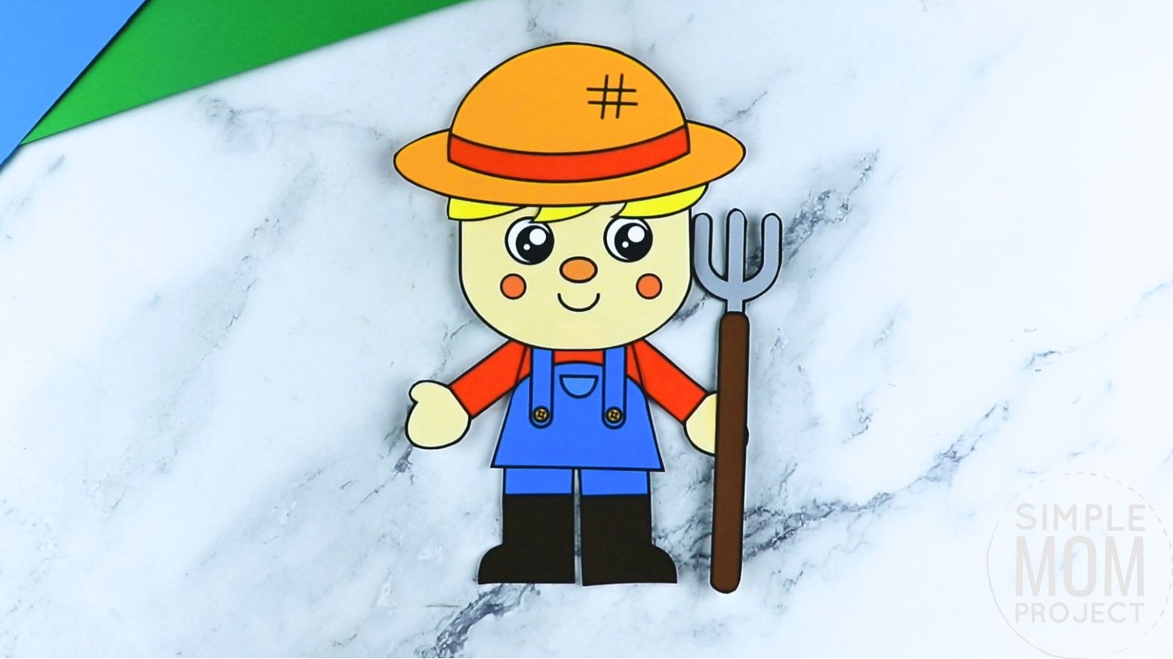 printable farmer craft template