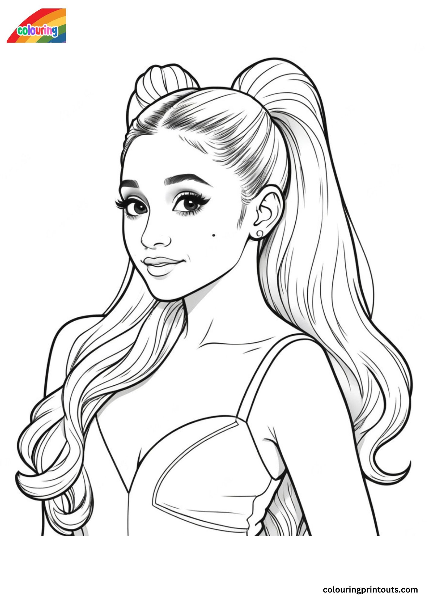Ariana Grande Coloring Pages Printable Coloring Pages