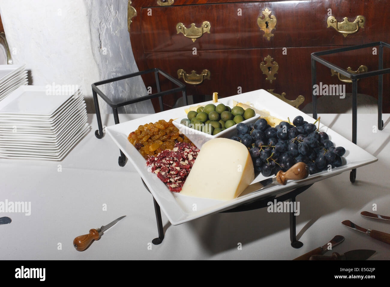 Arrangement Of Fruit In Dining Room Stock Photo Alamy