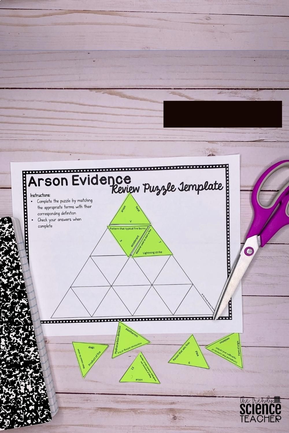 Arson Evidence Review Puzzle Template Social Media Template