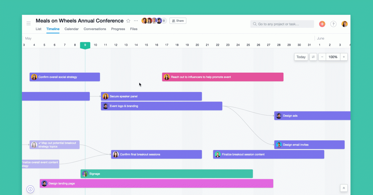 asana event planning template