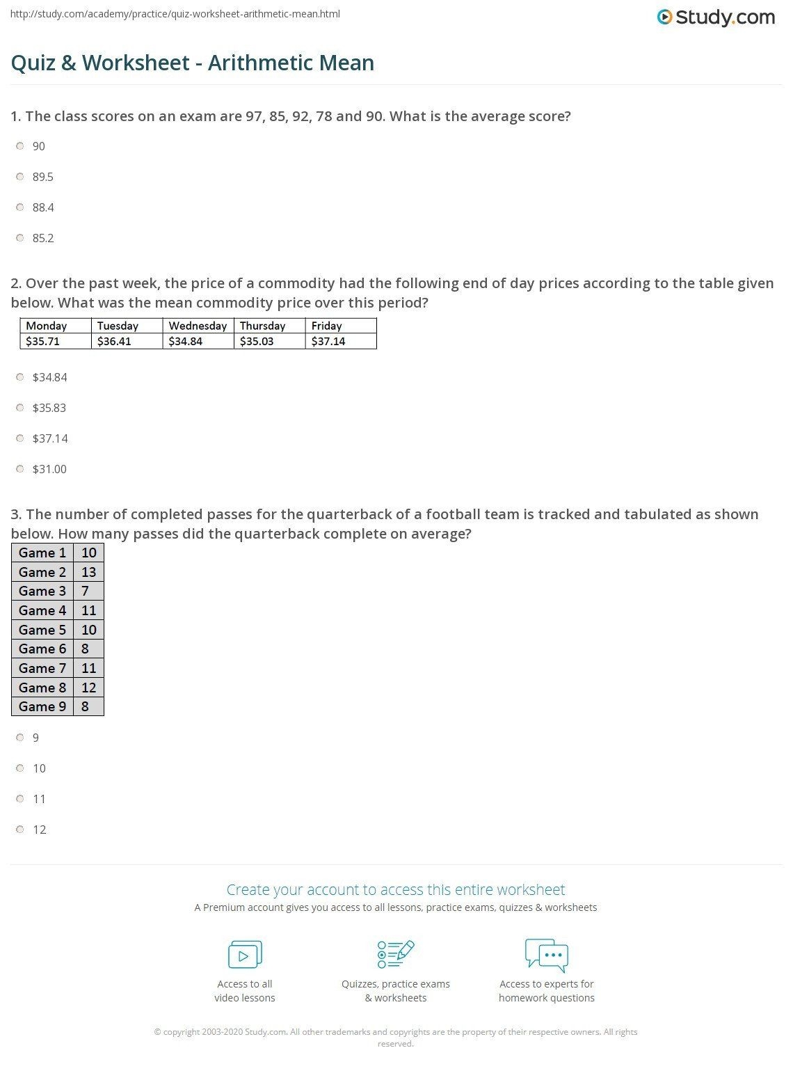 Asvab Math Practice Worksheets Maths For Kids