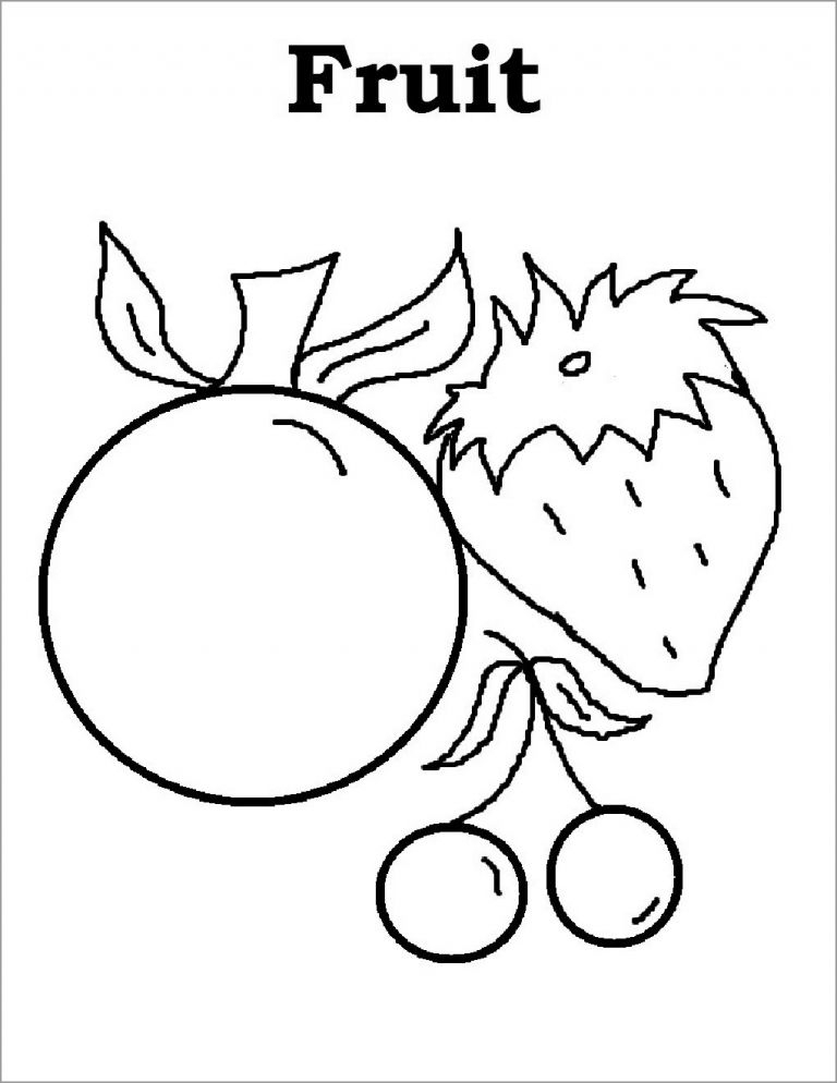 Autumn Fruits Coloring Pages ColoringBay