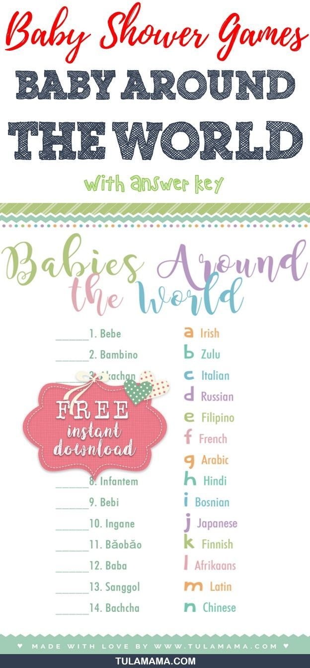 Baby Around The World Baby Shower Game Free Printable Baby Shower