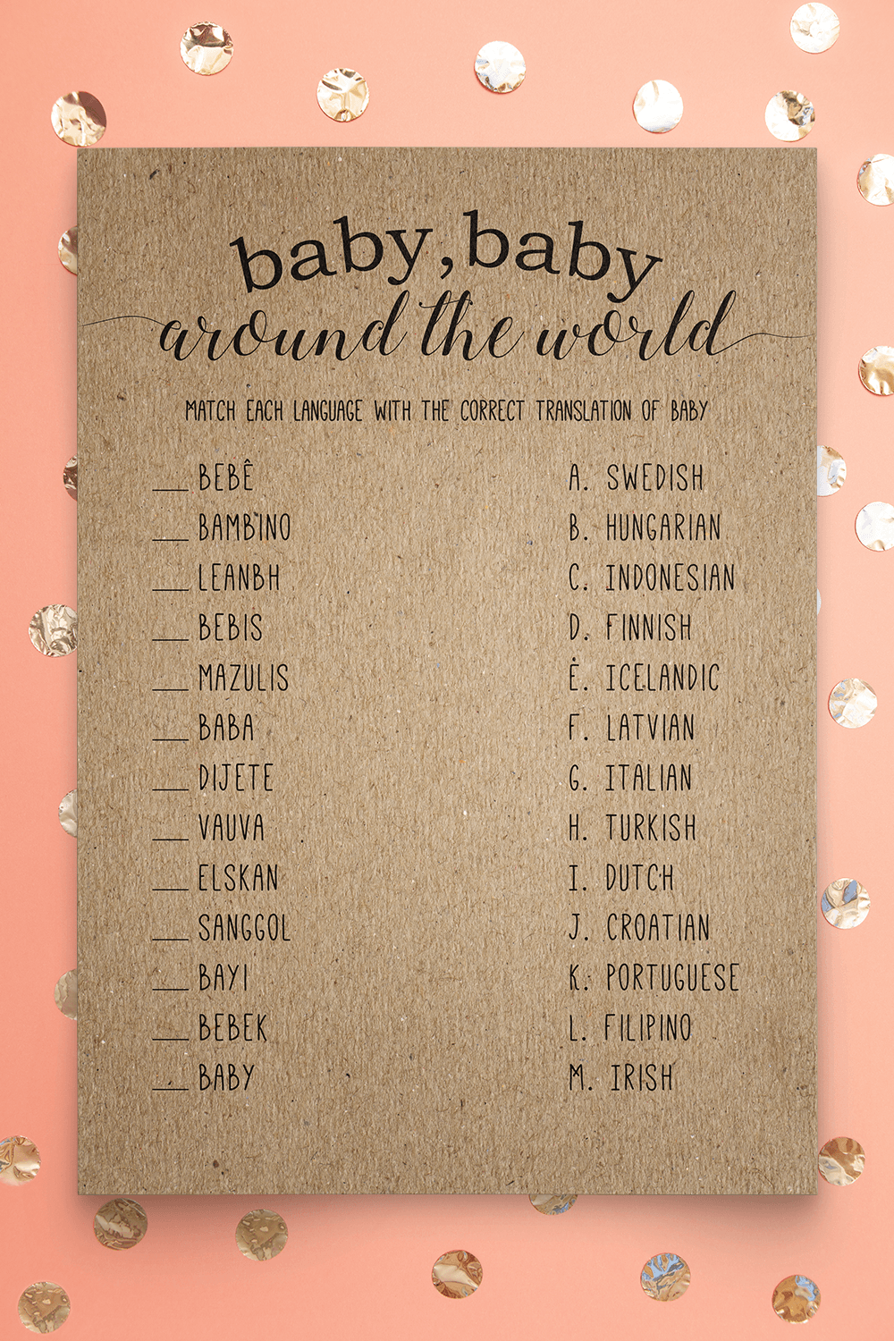 Baby Around The World Baby Shower Game Play This Fun And Unique Baby 
