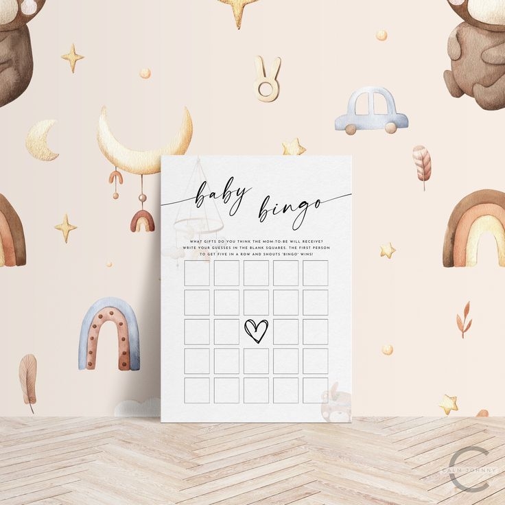 Baby Bingo Game Baby Bingo Blank Cards Printable Baby Bingo Game 