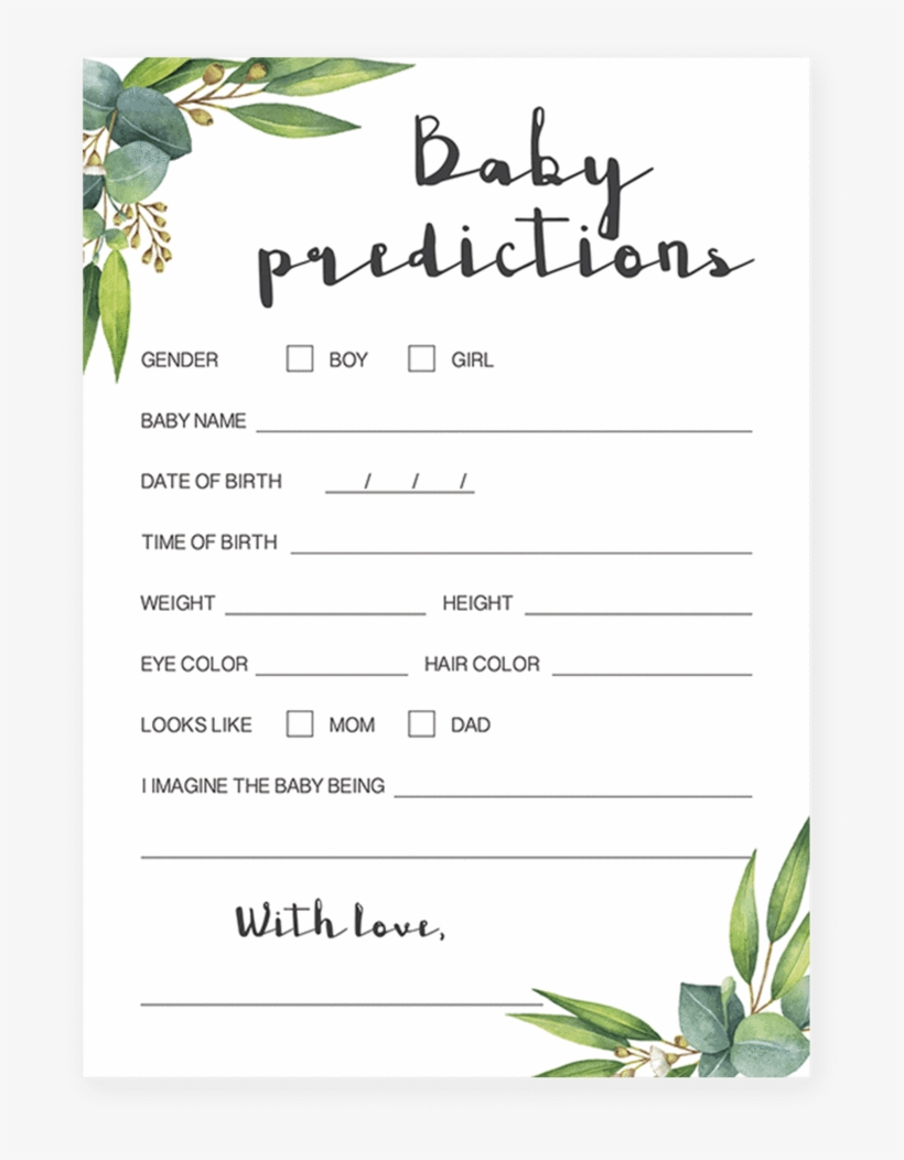 Baby Prediction Game Free Printable Printable Word Searches