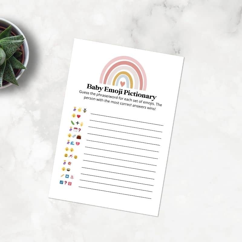 Baby Shower Emoji Game Free Printable Free Printable Baby Shower Images