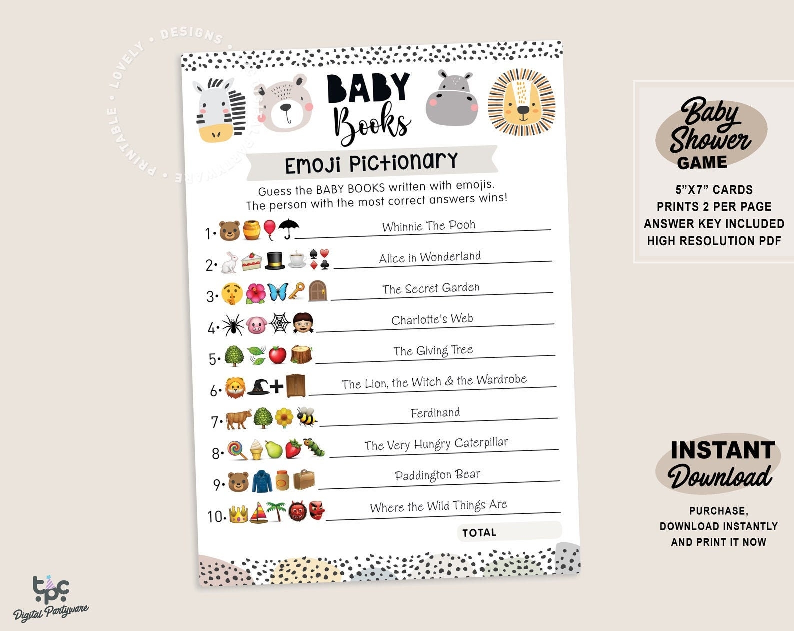 free printable baby shower emoji book game with answers