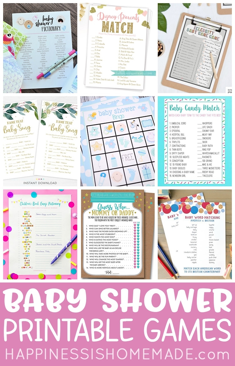 Baby Shower Games Printable Sheets Free Printable Baby Shower Games Ideas