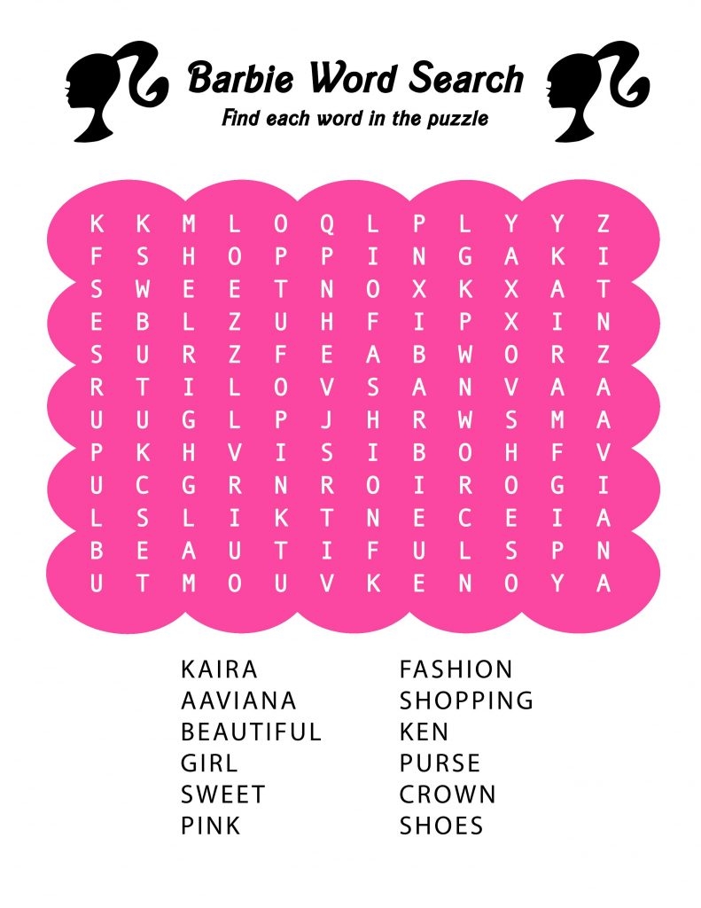 Barbie Letters Printable