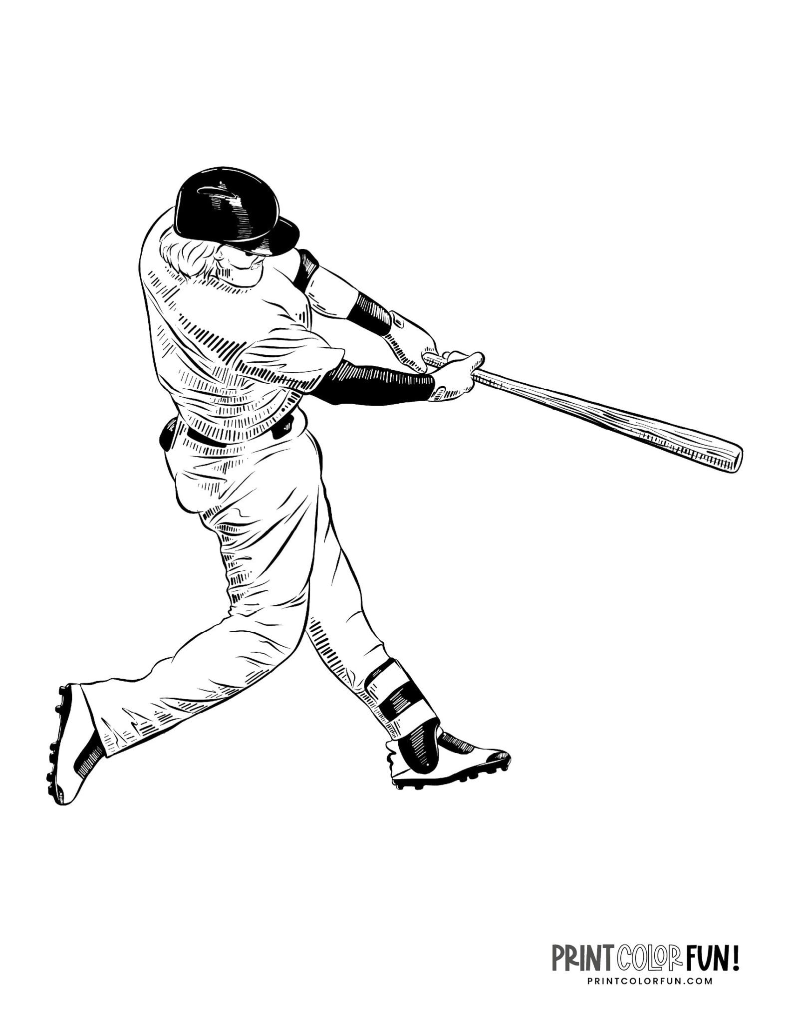 Baseball Printable Coloring Pages