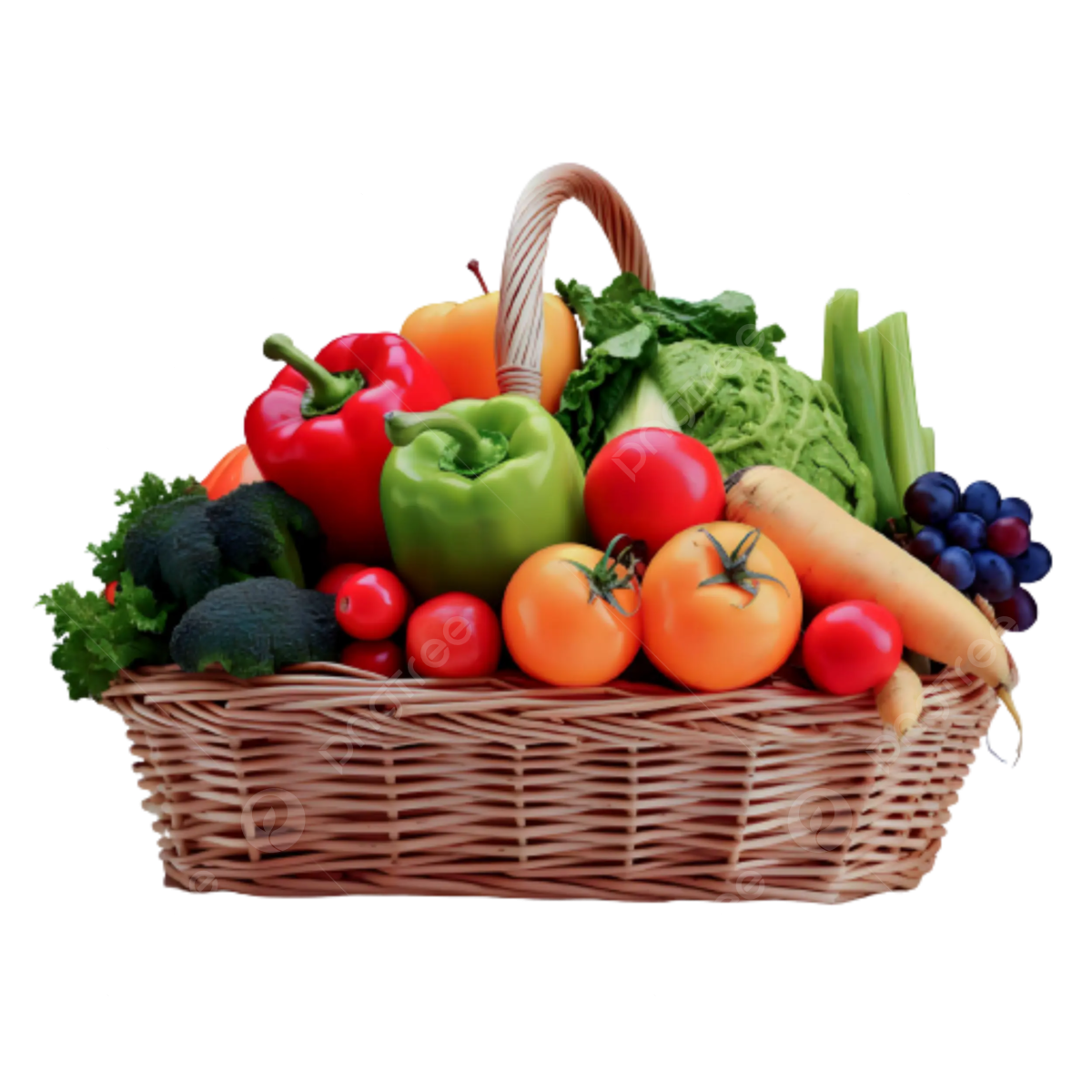 Basket Of Fruits Vegetable In Basket Png Transparent PNG 43 OFF