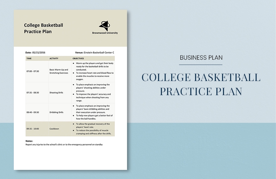 Basketball Practice Plan Templates In Word FREE Download Template