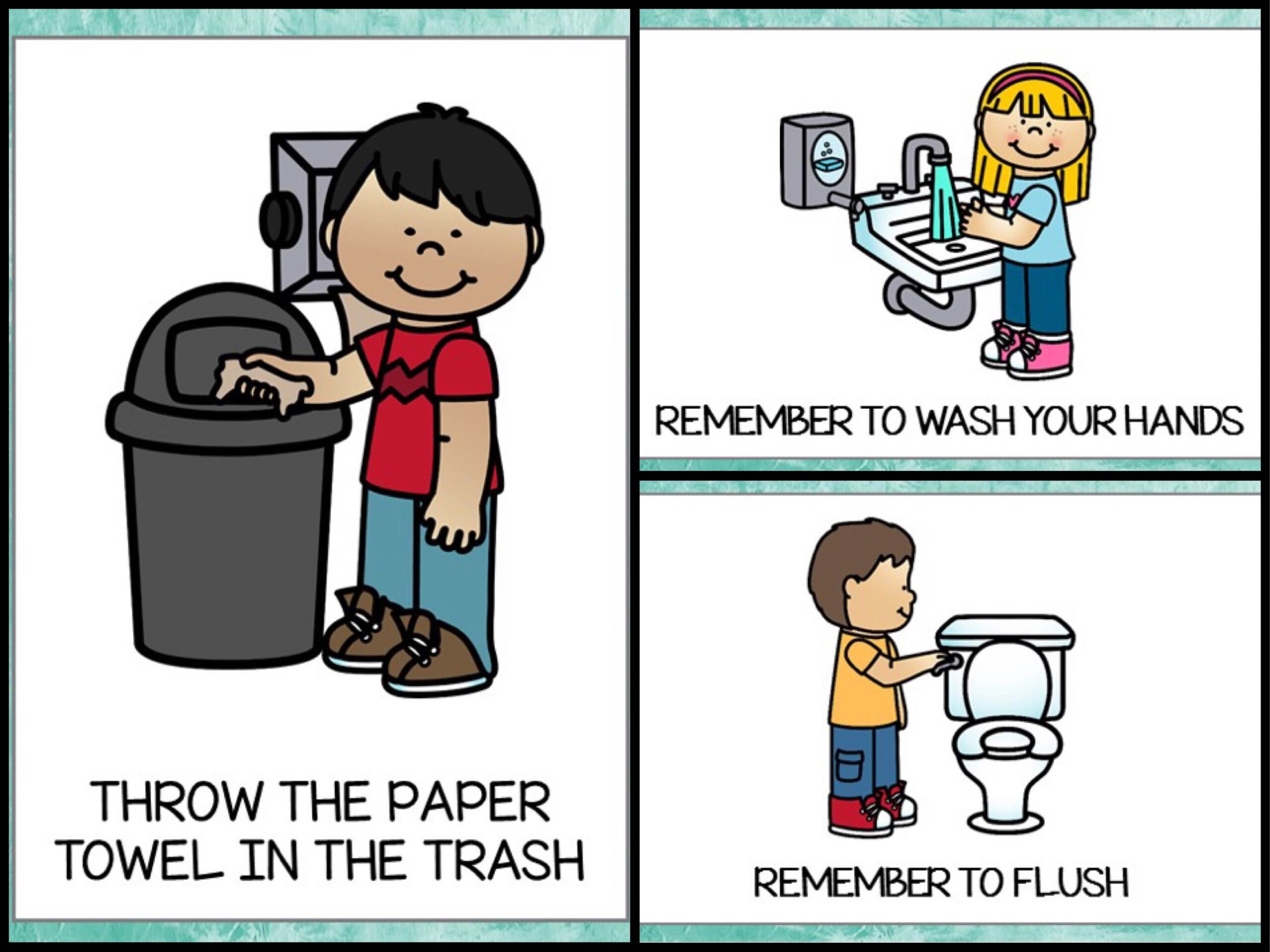 bathroom pictures printable