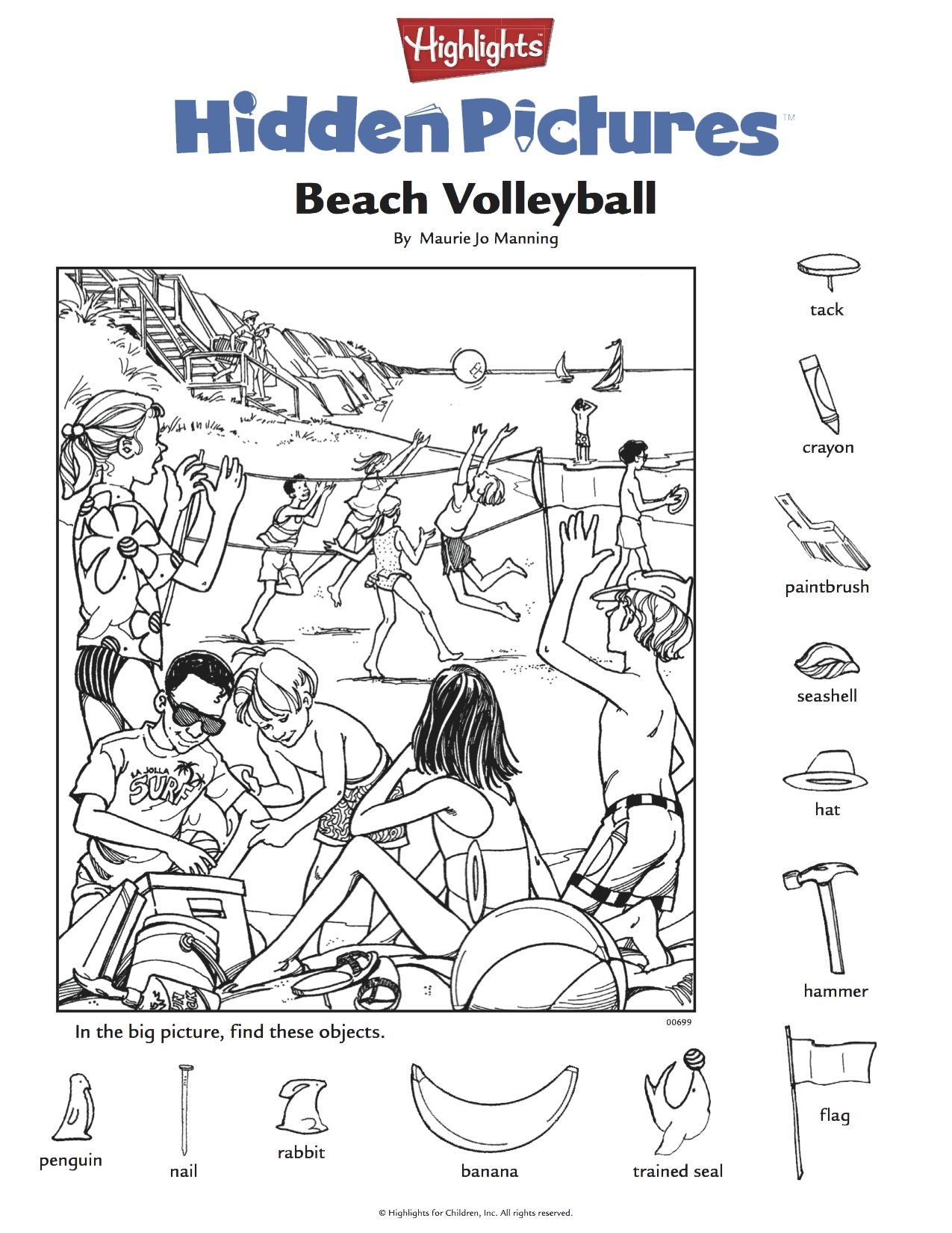 beach hidden pictures printable