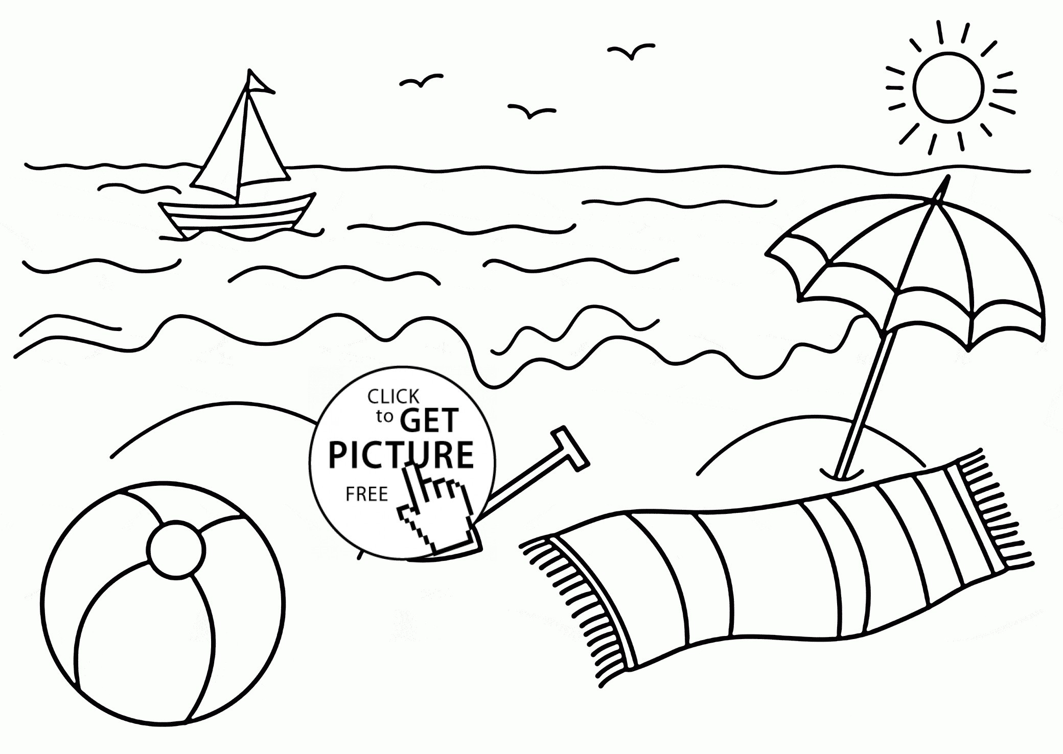 beach printable pictures